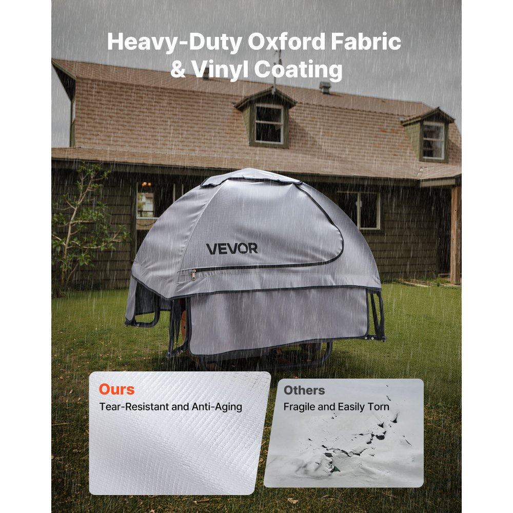 VEVOR Generator Cover, 36 x 26 x 26 Inch Waterproof  Generator Cover for Most Generators 70-108 Inches Perimeter, Portable Generator Running Cover with Heavy Duty Thicken Oxford Fabric, Grey