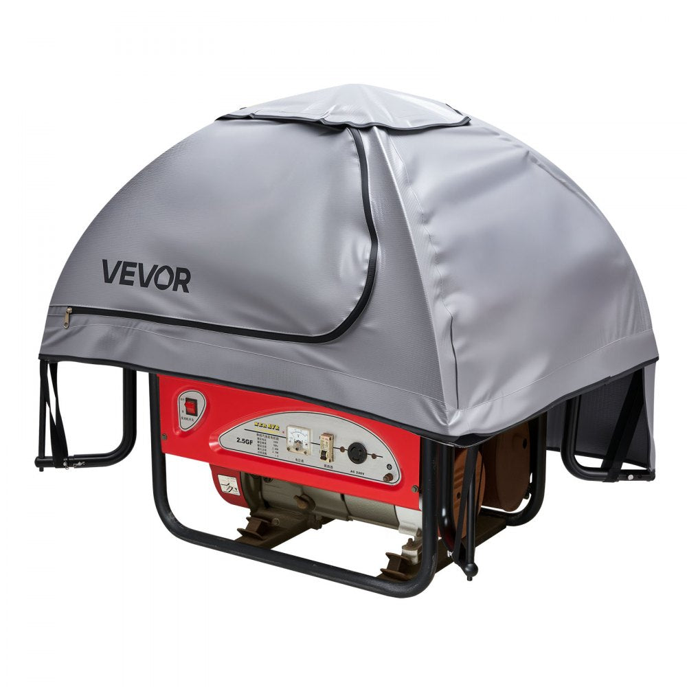 VEVOR Generator Cover, 36 x 26 x 26 Inch Waterproof  Generator Cover for Most Generators 70-108 Inches Perimeter, Portable Generator Running Cover with Heavy Duty Thicken Oxford Fabric, Grey