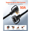 VEVOR 50-Amp Generator Extension Cord, 25 Foot, 250 Volts 12500 Watts Heavy Duty Power Cable, NEMA 6-50R NEMA 6-50P SWT 6AWG Flexible Welder Extension Cord, with Storage Bag, for Generators, ETL Listed