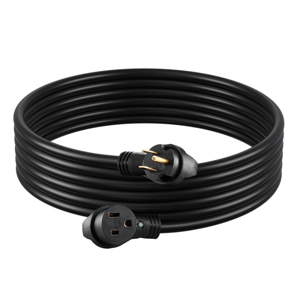 VEVOR 50-Amp Generator Extension Cord, 25 Foot, 250 Volts 12500 Watts Heavy Duty Power Cable, NEMA 6-50R NEMA 6-50P SWT 6AWG Flexible Welder Extension Cord, with Storage Bag, for Generators, ETL Listed