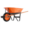 VEVOR Wheelbarrow Cart, 5 Cu. Ft. Load & 330 lbs Capacity, One Wheel Garden Dump Cart, Garden Wagon with Metal Handle &  16" Wide Track Wheels, Easy Loading Utility Yard Cart & Wagons for Lawn Farm