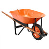 VEVOR Wheelbarrow Cart, 5 Cu. Ft. Load & 330 lbs Capacity, One Wheel Garden Dump Cart, Garden Wagon with Metal Handle &  16" Wide Track Wheels, Easy Loading Utility Yard Cart & Wagons for Lawn Farm