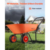 VEVOR Wheelbarrow Cart, 5 Cu. Ft. Load & 397 lbs Capacity, 2 Wheels Garden Dump Cart, Garden Wagon with Handle &  10"  Wide Track Wheels, Easy Loading Utility Yard Cart & Wagons for Outdoor Lawn Yard