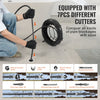 VEVOR Drain Cleaning Cable 100 FT x 5/8 Inch, Professional Sectional Drain Cleaner Cable with 7 Cutters for 0.8" to 3.9" Pipes, Hollow Core Sewer Drain Auger Cable for Sink, Floor Drain, Toilet