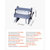 VEVOR Box and Pan Brake, 12 in Sheet Metal Bending Brake, 20-Gauge Mild Steel Capacity, 0-135 Degree Adjustable, Metal Bender Machine with 5 Fingers, Heavy-Duty Aluminum Folder for Precise Bending