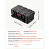 VEVOR Weatherproof Hard Case 21.85 x 13.58 x 9.84 in All Weather Waterproof, for Drones, Camera and Equipment, Heavy Duty Protective Dry Box with Customizable Dividers, Retractable Handle, IP67, Black