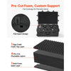 VEVOR Weatherproof Hard Case 31.5 x 20.47 x 12.2 inch with Pre-cut Foam, for Drones, Camera and Equipment, All Weather Waterproof, Heavy Duty Protective Dry Box with Retractable Handle, IP67, Black