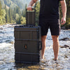 VEVOR Weatherproof Hard Case 31.5 x 20.47 x 12.2 in All Weather Waterproof, For Audio Gear and Outdoor Tools, Heavy Duty Protective Dry Box with Reinforced Latches, Retractable Handle, IP67, Black