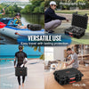 VEVOR Weatherproof Hard Case, Heavy Duty Protective Dry Box Case with Pre-cut Foam, and Retractable Pull Handles for Travel, Hunting, Military, Tactical, IP67 Waterproof Case for Cameras (40x32x16.6)
