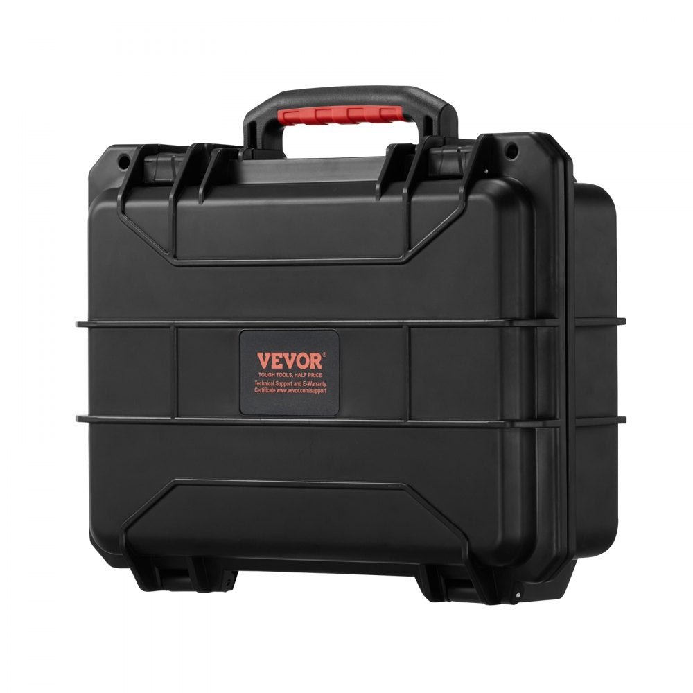 VEVOR Weatherproof Hard Case, Heavy Duty Protective Dry Box Case with Pre-cut Foam, and Retractable Pull Handles for Travel, Hunting, Military, Tactical, IP67 Waterproof Case for Cameras (40x32x16.6)