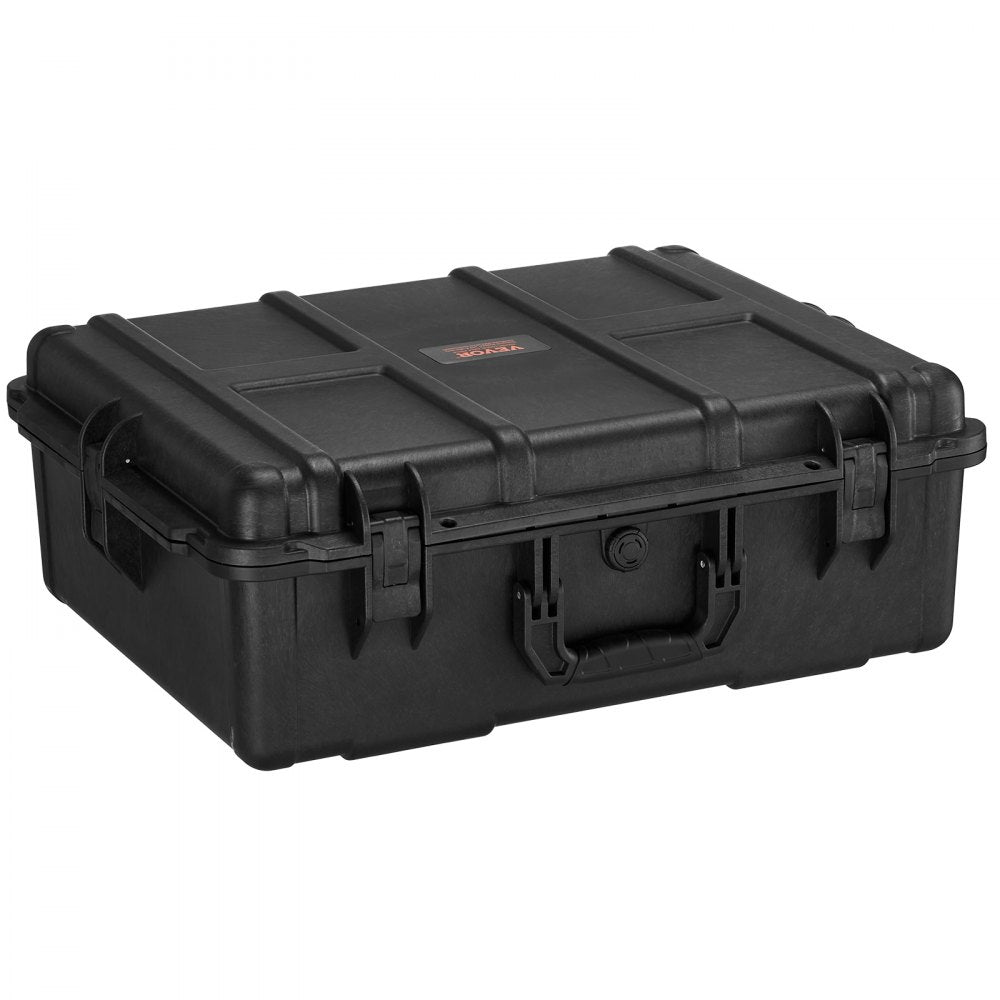 VEVOR Weatherproof Hard Case, Heavy Duty Protective Dry Box Case with Pre-cut Foam, and Retractable Pull Handles for Travel, Hunting, Military, Tactical, IP67 Waterproof Case for Cameras (56.1x37x26)