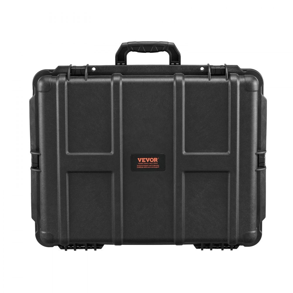 VEVOR Weatherproof Hard Case, Heavy Duty Protective Dry Box Case with Pre-cut Foam, and Retractable Pull Handles for Travel, Hunting, Military, Tactical, IP67 Waterproof Case for Cameras (56.1x37x26)