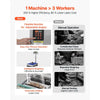 VEVOR Powder Filling and Sealing Machine, 1-99.9g(0.002-0.22lbs) Automatic Particle Granule Packaging Machine, Stainless Steel, Weighing Filling Sealing, for Coffee Beans, Grains, Tea, Spices, Silver