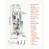 VEVOR Powder Filling and Sealing Machine, 1-99.9g(0.002-0.22lbs) Automatic Particle Granule Packaging Machine, Stainless Steel, Weighing Filling Sealing, for Coffee Beans, Grains, Tea, Spices, Silver