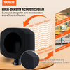 VEVOR Microphone Isolation Sphere, Dense Acoustic Foam, Wind Noise Shield featuring a Two-Layer Pop Filter, Fits Microphones 1.57 to 2.36 inches, Vocal Booth for Echo Minimization