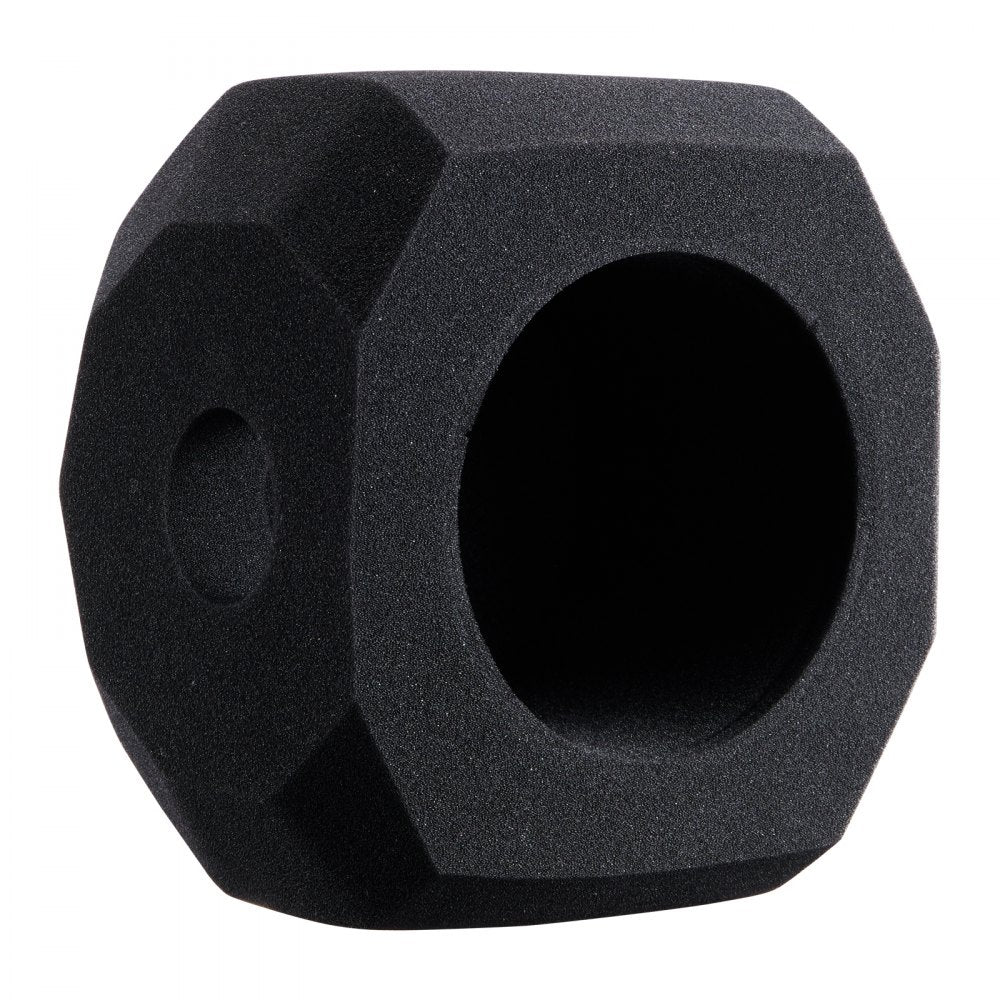 VEVOR Microphone Isolation Sphere, Dense Acoustic Foam, Wind Noise Shield featuring a Two-Layer Pop Filter, Fits Microphones 1.57 to 2.36 inches, Vocal Booth for Echo Minimization
