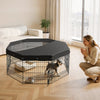 VEVOR Dog Playpen 24 Inch 8 Panels Foldable Exercise Pen with Top Cover, Indoor Metal Pet Fence with Door, Heavy Duty Puppy Crate Kennel, Pet Playpen for Dogs, Cats, and Other Small Animals, Black
