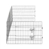 VEVOR Dog Playpen 24 Inch 4 Panels Exercise Pen with Top Cover & Bottom Pad, Indoor Foldable Metal Pet Fence with Door, Heavy Duty Puppy Crate Kennel Pen for Dogs, Cats, and Other Small Animals, Black