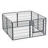 VEVOR Dog Playpen 24 Inch 8 Panels Heavy Duty with Top Cover & Bottom Pad, Indoor Foldable Metal Exercise Pen Pet Fence with Door, Puppy Crate Kennel Pen for Dogs, Cats, and Other Small Animals, Black