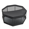 VEVOR Dog Playpen 24 Inch 8 Panels Heavy Duty with Top Cover & Bottom Pad, Indoor Foldable Metal Exercise Pen Pet Fence with Door, Puppy Crate Kennel Pen for Dogs, Cats, and Other Small Animals, Black