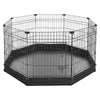 VEVOR Dog Playpen 30 Inch 8 Panels Foldable Exercise Pen with Bottom Pad, Indoor Metal Pet Fence with Door, Heavy Duty Puppy Crate Kennel, Pet Playpen for Dogs, Cats, and Other Small Animals, Black