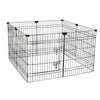 VEVOR Dog Playpen 30 Inch 8 Panels Foldable Exercise Pen with Bottom Pad, Indoor Metal Pet Fence with Door, Heavy Duty Puppy Crate Kennel, Pet Playpen for Dogs, Cats, and Other Small Animals, Black