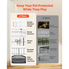 VEVOR Dog Playpen 30 Inch 8 Panels Exercise Pen with Top Cover & Bottom Pad, Indoor Foldable Metal Pet Fence with Door, Heavy Duty Puppy Crate Kennel Pen for Dogs, Cats, and Other Small Animals, Black