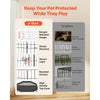 VEVOR Dog Playpen 30 Inch 8 Panels Foldable Exercise Pen with Top Cover, Indoor Metal Pet Fence with Door, Heavy Duty Puppy Crate Kennel, Pet Playpen for Dogs, Cats, and Other Small Animals, Black