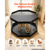 VEVOR Dog Playpen 36 Inch 8 Panels Exercise Pen with Top Cover & Bottom Pad, Indoor Foldable Metal Pet Fence with Door, Heavy Duty Puppy Crate Kennel Pen for Dogs, Cats, and Other Small Animals, Black