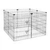 VEVOR Dog Playpen 36 Inch 8 Panels Exercise Pen with Top Cover & Bottom Pad, Indoor Foldable Metal Pet Fence with Door, Heavy Duty Puppy Crate Kennel Pen for Dogs, Cats, and Other Small Animals, Black