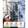 VEVOR Handrails for Outdoor Steps, 3-5 Step 2 Pack Stair Hand Rail Kit, Black Square Tube Stair Rails for Seniors, Concrete Steps & Porch & Deck, Heavy-Duty Steel Railings with Installation Kit