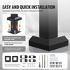 VEVOR Handrails for Outdoor Steps, 4-5 Step Stair Hand Rail Kit, Transitional Carbon Steel Railings with Installation Kit, Stair Rails for Seniors, Concrete Steps & Porch & Deck, Black Square Tube