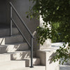 VEVOR Handrails for Outdoor Steps, 4-5 Step Stair Hand Rail Kit, Transitional Carbon Steel Railings with Installation Kit, Stair Rails for Seniors, Concrete Steps & Porch & Deck, Black Square Tube