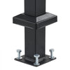 VEVOR Handrails for Outdoor Steps, 4-5 Step Stair Hand Rail Kit, Transitional Carbon Steel Railings with Installation Kit, Stair Rails for Seniors, Concrete Steps & Porch & Deck, Black Square Tube