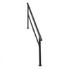 VEVOR Handrails for Outdoor Steps, 5-7 Step Stair Hand Rail Kit, Black, Square Tube Stair Rails for Seniors, Concrete Steps & Porch & Deck, Heavy-Duty Galvanized Steel Railings w/ Installation Kit