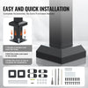 VEVOR Handrails for Outdoor Steps, 5 Step Stair Hand Rail Kit, Transitional Carbon Steel Railings with Installation Kit, Stair Rails for Seniors, Concrete Steps & Porch & Deck, Black Square Tube