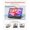 VEVOR Portable DVD Player, 14 inch HD Swivel Display Screen, 4.5-5 Hours Built-in Rechargeable Battery, Dual Speakers, Support Sync TV/USB/SD Card/CD/DVD, Car Charger, AC Power Adapter, Remote Control
