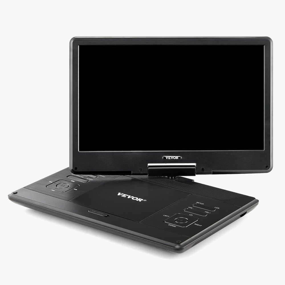 VEVOR Portable DVD Player, 14 inch HD Swivel Display Screen, 4.5-5 Hours Built-in Rechargeable Battery, Dual Speakers, Support Sync TV/USB/SD Card/CD/DVD, Car Charger, AC Power Adapter, Remote Control