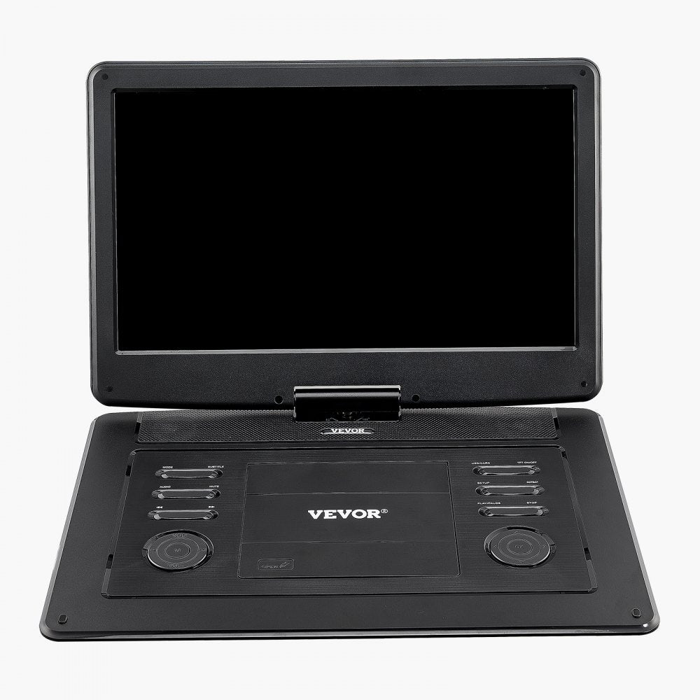 VEVOR Portable DVD Player, 15.6 inch HD Swivel Display Screen, 4.5-5 H Built-in Rechargeable Battery, Dual Speakers, Support Sync TV/USB/SD Card/CD/DVD, Car Charger, AC Power Adapter, Remote Control
