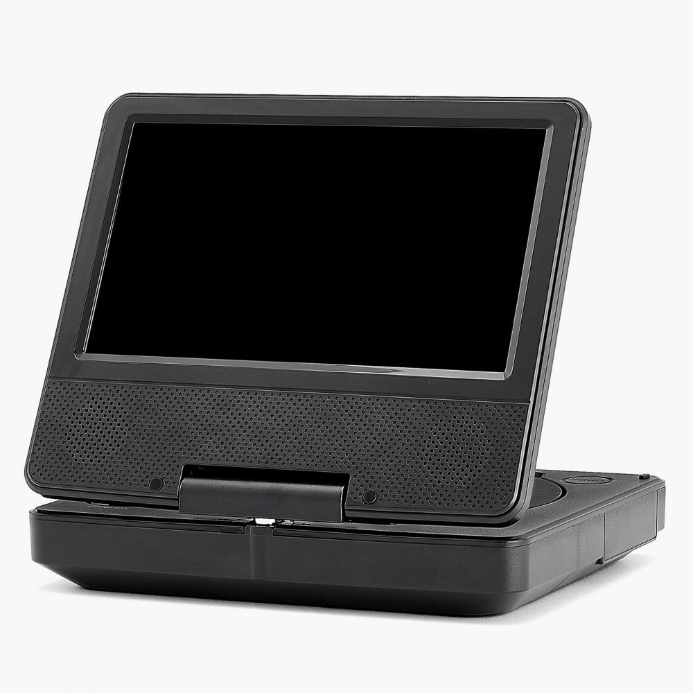 VEVOR Portable DVD Player, 7 inch HD Swivel Display Screen, 4 Hours Built-in Rechargeable Battery, Dual Speakers, Support Sync TV/USB/SD Card/CD/DVD, Car Charger, AC Power Adapter, Remote Control