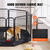 VEVOR Dog Playpen, 8 Pcs 24 x 24 in Panels Foldable Metal Pet Exercise Pen, Dog Fence Indoor and Outdoor Pen with Door, Storage Bag and Bottom Pad, Pet Playpen for Dogs, Cats and Other Small Animals