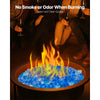 VEVOR Fire Glass, 10 LBS / 4.5 KG Fireplace Rocks, 3/4-Inch / 19.05 mm Reflective Firepit Glass Rock, High Luster Stone Landscaping for Fire Pit Table, Aqua Blue + Caribbean Blue + Aqua Green