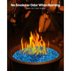 VEVOR Fire Glass, 20 lbs / 9.0 kg High-Temperature Resistant Fireplace Rocks, 3/4-Inch / 19.05 mm Reflective Firepit Glass Beads, High Luster Stone Landscaping for Fire Pit Table, Caribbean Blue