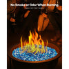 VEVOR Fire Glass, 10LBS / 4.5KG Smokeless & Fireplace Rocks, 3/4-Inch / 19.05 mm Reflective Firepit Glass Beads, High Luster Stone Landscaping for Fire Pit Table, Cobalt Blue + Caribbean Blue + Clear