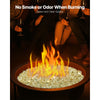 VEVOR Fire Glass, 10 LBS / 4.5 KG High-Temperature Resistant Fireplace Rocks, 1/2-Inch / 12.7 mm Reflective & Smokeless Firepit Glass Rock, High Luster Stone Landscaping for Fire Pit Table, Gold