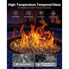VEVOR Fire Glass, 10 LBS / 4.5 KG High-Temperature Resistant Fireplace Rocks, 1/4-Inch / 6.35 mm Reflective & Smokeless Firepit Glass Rock, High Luster Stone Landscaping for Fire Pit Table, Copper