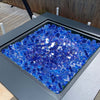 VEVOR Fire Glass, 35LBS / 15.88KG High-Temperature Resistant Fireplace Rocks, 1/2-Inch / 12.7mm Reflective & Smokeless Firepit Glass Rock, High Luster Stone Landscaping for Fire Pit Table, Cobalt Blue