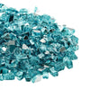 VEVOR Fire Glass, 10 LBS / 4.5 KG High-Temperature Resistant Fireplace Rocks, 1/2-Inch / 12.7 mm Reflective & Smokeless Firepit Glass Rock, High Luster Stone Landscaping for Fire Pit Table, Aqua Blue
