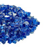 VEVOR Fire Glass, 10LBS / 4.5KG High-Temperature Resistant Fireplace Rocks, 1/2-Inch / 12.7 mm Reflective & Smokeless Firepit Glass Rock, High Luster Stone Landscaping for Fire Pit Table, Cobalt Blue