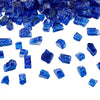 VEVOR Fire Glass, 10LBS / 4.5KG High-Temperature Resistant Fireplace Rocks, 1/2-Inch / 12.7 mm Reflective & Smokeless Firepit Glass Rock, High Luster Stone Landscaping for Fire Pit Table, Cobalt Blue